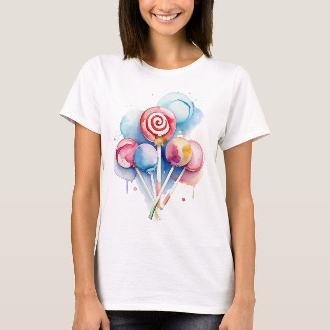 Aquarellfarben T-Shirt (Vorderseite)