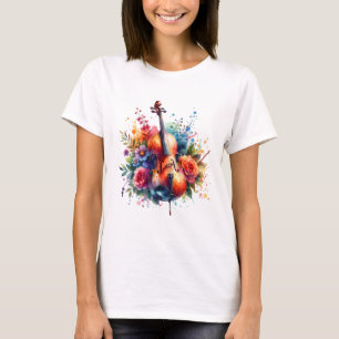 Aquarellfarben und Blumen T-Shirt