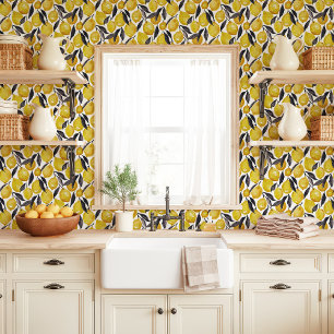 Aquarellfarben und graue Blätter Tapete