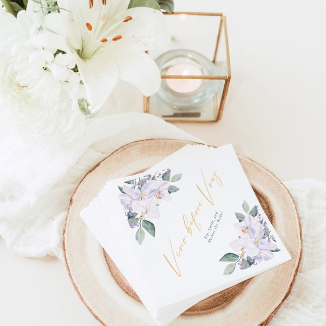 Aquarellfarben Vino vor Vows Blume Brautparty Serviette (Von Creator hochgeladen)