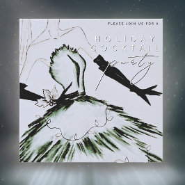 Aquarellfarben Vogue Fashion Holiday Cocktail Part Einladung