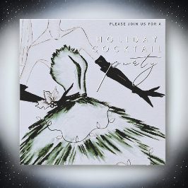 Aquarellfarben Vogue Fashion Holiday Cocktail Part Einladung