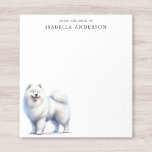 Aquarellfarben vom Schreibtisch aus Notizblock<br><div class="desc">Aquarell Samoyed "From the Desk Of" Notepad, eine paw-einige Mischung aus Funktionalität und Charme für Hundeliebende! Äußern Sie Ihre Hundefreude, wenn Sie Notizen auf diesem exquisiten Notizblock mit einer skurrilen Aquarelldarstellung des liebenswerten Samoyed machen. Dieses Notizblock ist für Hundebesitzer und Liebhaber konzipiert und ist eine angenehme Ergänzung zu jedem Schreibtisch....</div>