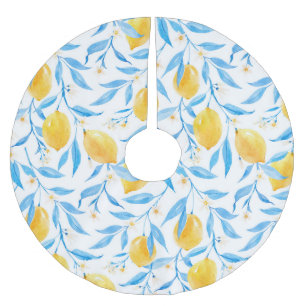 Aquarellfarben: von Hand gezeichnet Muster. Polyester Weihnachtsbaumdecke