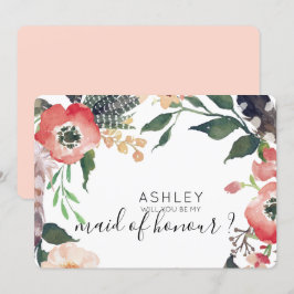 Aquarellfarben werden Sie mein Name für eine Bride Einladung