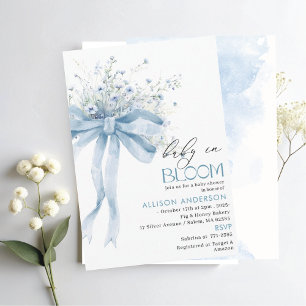 Aquarellfarben Wildblume Baby in Bloom Baby Dusche Einladung