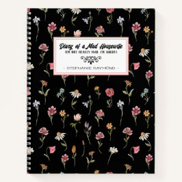 Aquarellfarben-Wildblumen Blumenwitz-Notebook Notizbuch