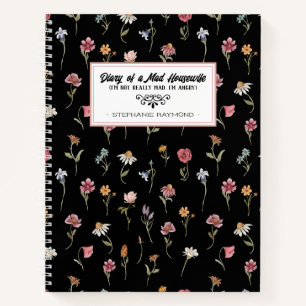 Aquarellfarben-Wildblumen Blumenwitz-Notebook Notizbuch