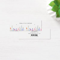 Aquarellfarben Wildblumen sammeln Hoop Stud Mini C