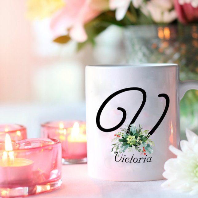 Aquarellfarben-Wildblumen schreiben Tasse für schw (Von Creator hochgeladen)