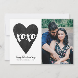 Aquarellfarben XOXO Valentinstag Fotokarte - Schwa Save The Date