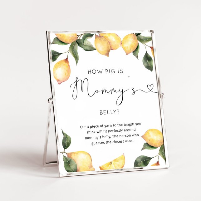 Aquarellfarben-Zitrone, wie groß das Bauchposter d Poster (Von Creator hochgeladen)