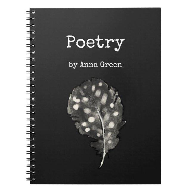 Aquarellfarbenautoren feather Poetry Notizblock (Vorderseite)