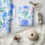 Aquarellfarbene abstrakte Blumenmuster Geschenkpapier<br><div class="desc">Aquarellblaue Gartenblumenpapier für Geburtstagsparty,  Brautparty,  Babydusche,  Jubiläumsgeschenk.</div>