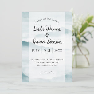 Aquarellfarbene, aquamarine, scheußliche Berge Einladung