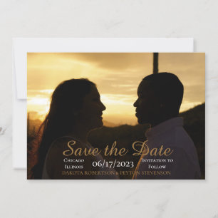 Aquarellfarbene Blätter 02 Save the Date Karte mit