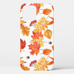 Aquarellfarbene Blätter, natürliche nahtlose Muste Case-Mate iPhone Hülle