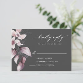 Aquarellfarbene, blühende RSVP-Karte RSVP Karte