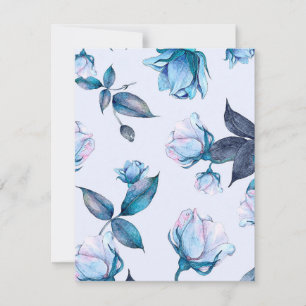 Aquarellfarbene Blume 10 Mitteilungskarte