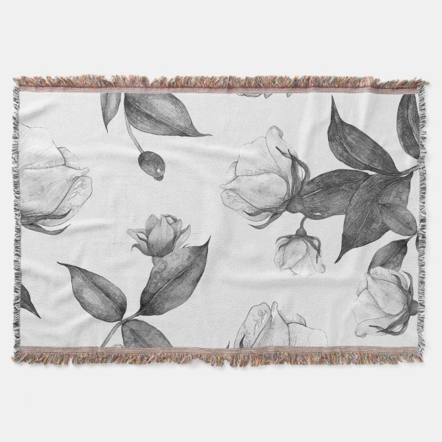 Aquarellfarbene Blume 12 Decke (Vorderseite)