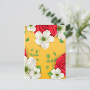 Aquarellfarbene Blume 13 Postkarte