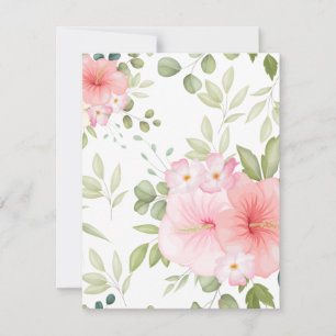 Aquarellfarbene Blume 20 Mitteilungskarte
