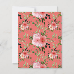 Aquarellfarbene Blume 26 Mitteilungskarte