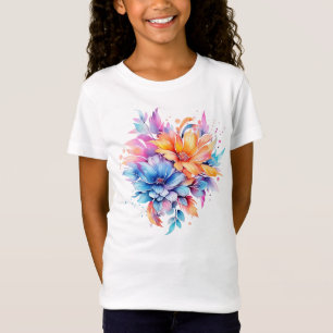 Aquarellfarbene Blume Design-24683 T-Shirt