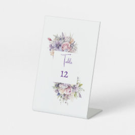 Aquarellfarbene Blume. Hochzeit. Sockelschild