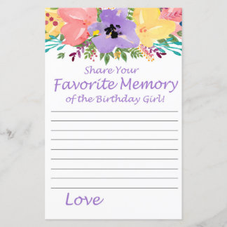 Aquarellfarbene Blume Lieblingsgedächtnis des Gebu