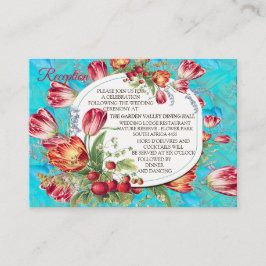 Aquarellfarbene Blume mit Besuch von Schmetterling Begleitkarte