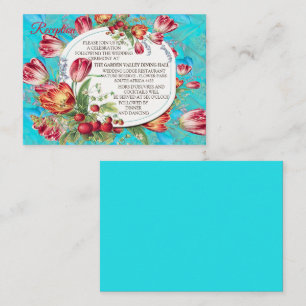 Aquarellfarbene Blume mit Besuch von Schmetterling Begleitkarte