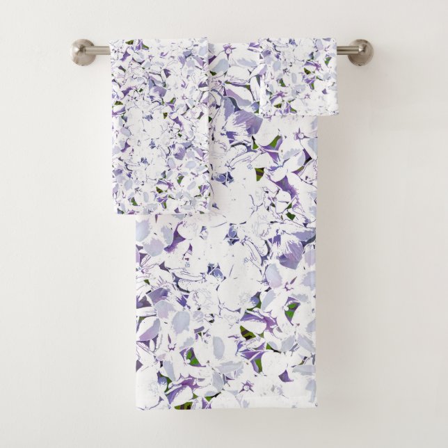 Aquarellfarbene Blume mit Hydrangeas. Badhandtuch Set (Insitu)