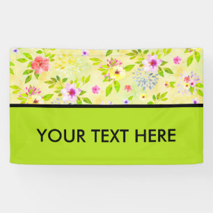 Aquarellfarbene Blume nahtlos Muster I + Ihre Idee Banner