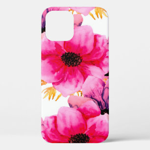 Aquarellfarbene Blume - nahtloser Musterhintergrun Case-Mate iPhone Hülle