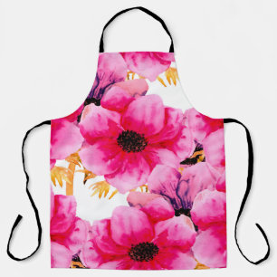 Aquarellfarbene Blume - nahtloser Musterhintergrun Schürze