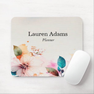 Aquarellfarbene Blume Pastellfarben individuelle N Mousepad