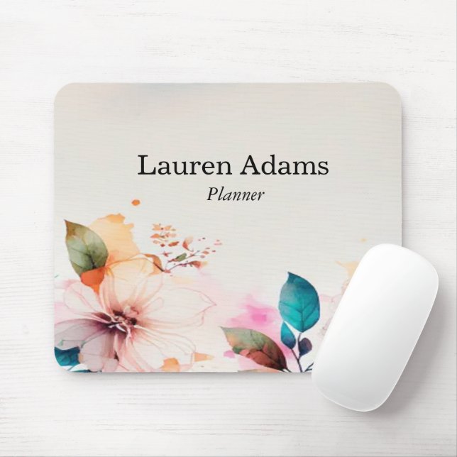 Aquarellfarbene Blume Pastellfarben individuelle N Mousepad (Mit Mouse)