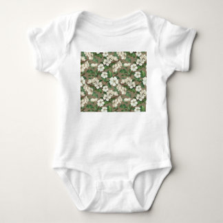 Aquarellfarbene Blume: Vintages Muster. Baby Strampler