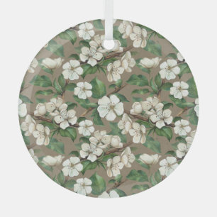 Aquarellfarbene Blume: Vintages Muster. Ornament Aus Glas