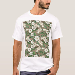 Aquarellfarbene Blume: Vintages Muster. T-Shirt