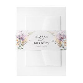 Aquarellfarbene Blumenkalligraphie Moderne Hochzei Einladungsbanderole