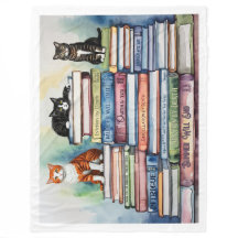 Aquarellfarbene Buchstapel