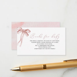 Aquarellfarbene Bugband Babyduschbücher für Kinder Begleitkarte