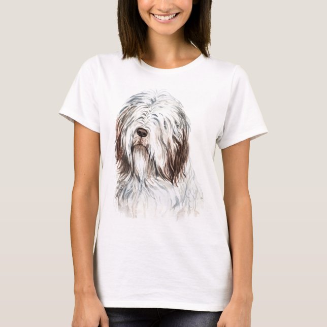 Aquarellfarbene Collie T-Shirt (Vorderseite)