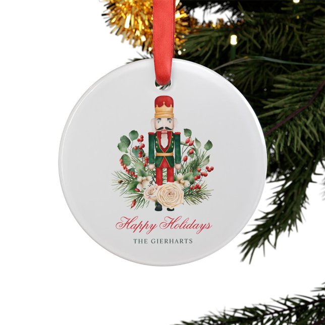 Aquarellfarbene Feiertage Ornament (Christmas Holidays Nutcracker Acrylic Ornament)