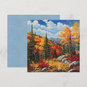 Aquarellfarbene Herbstfarben im Herbst Grußkarte