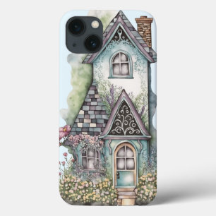 Aquarellfarbene Hütte Dachziegel-Zierleisten Case-Mate iPhone Hülle