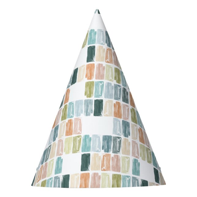 Aquarellfarbene Juwelen Partyhütchen (Vorderseite)