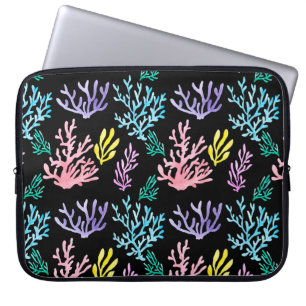 Aquarellfarbene Korallen nahtloses Muster Laptopschutzhülle